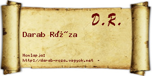 Darab Róza névjegykártya