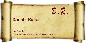 Darab Róza névjegykártya